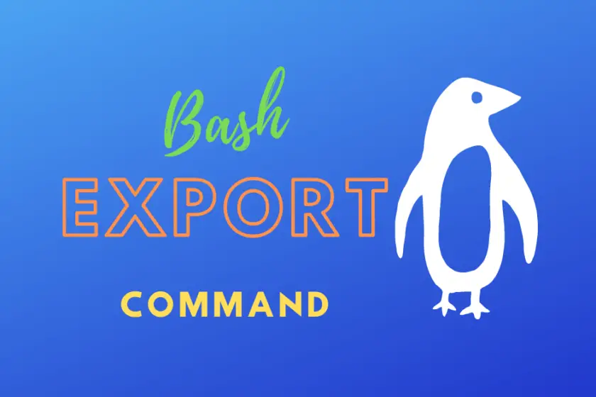 bash export command