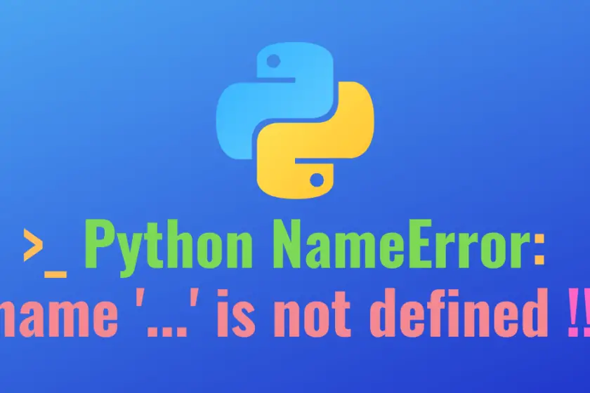python error name is not defined