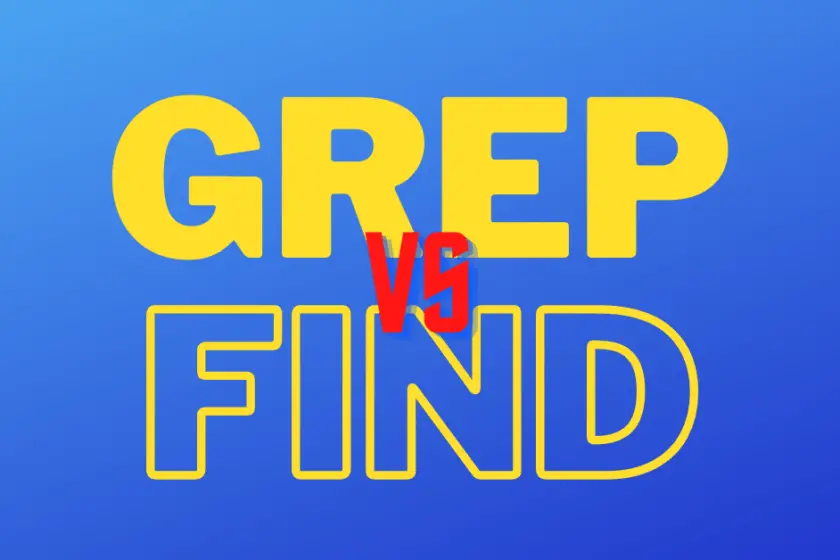 Difference between grep and find