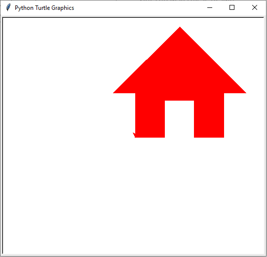 Draw a House with Python Turtle - example