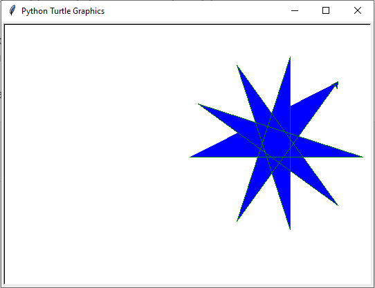 Как нарисовать звезду в python turtle