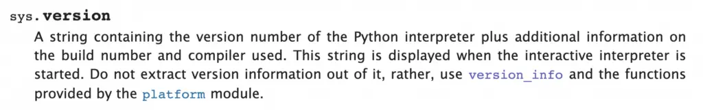 Python sys version