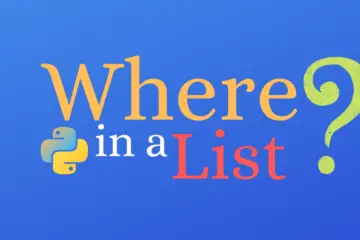 Where in a Python list