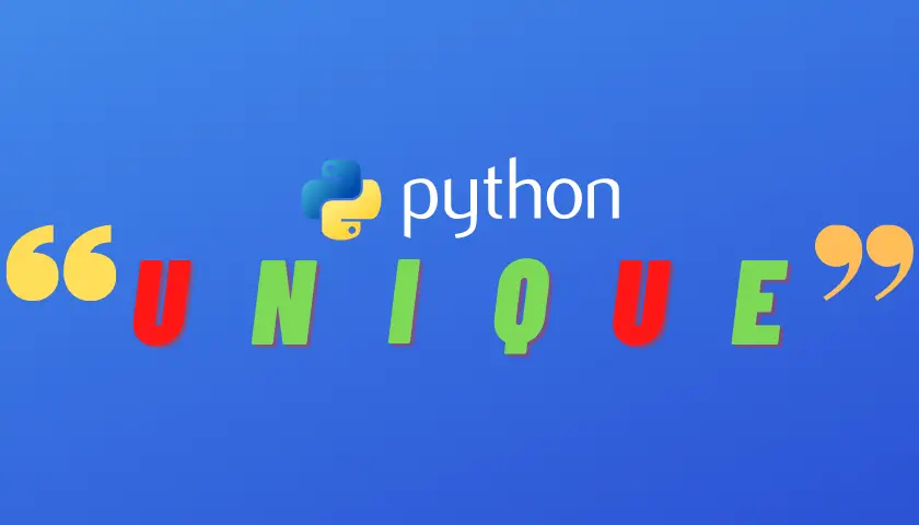 Get unique characters in a Python string