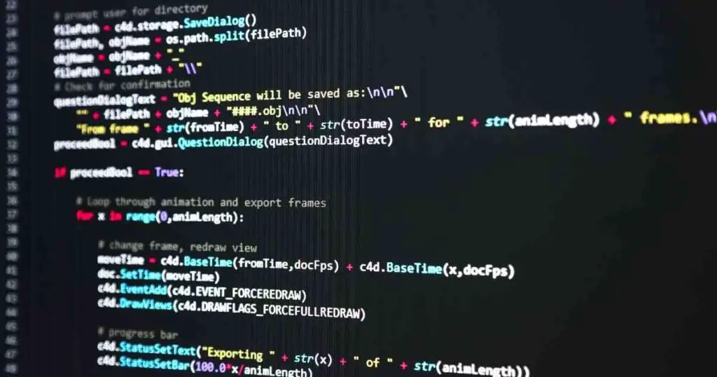 Example of Python code
