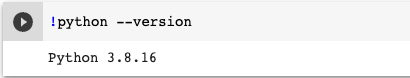 Print Python version in Google Colab