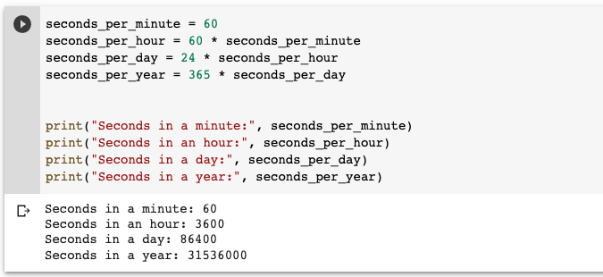 Run Python code in Colab