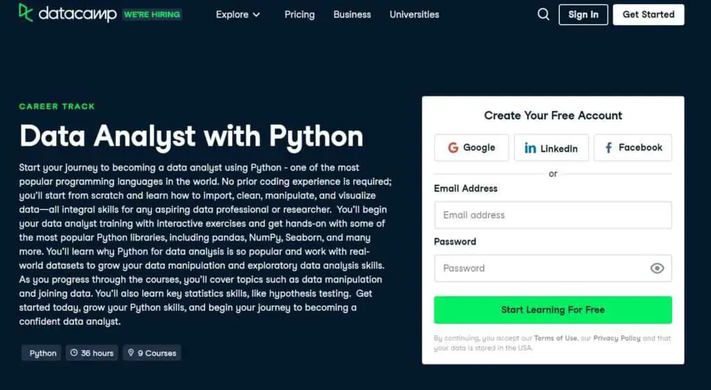 Data Analyst with Python