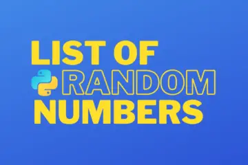 Create list of random numbers in Python